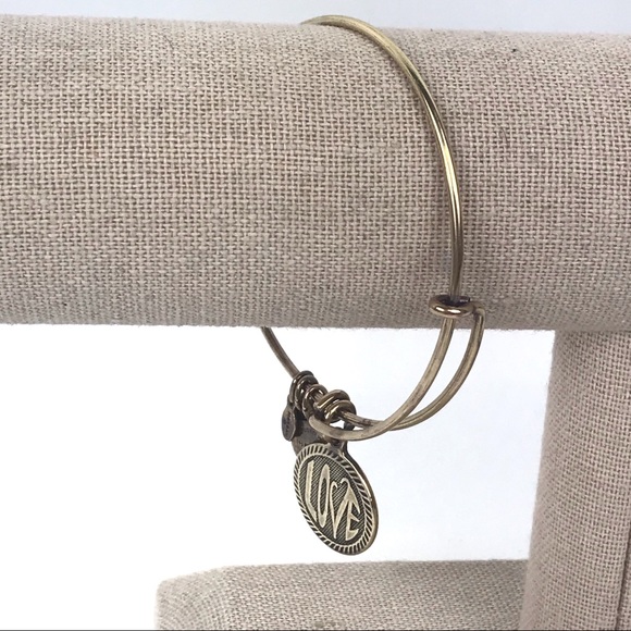 Alex & Ani Love Bracelet 2014 Gold-Tone - Picture 2 of 7